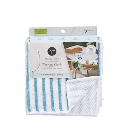 Core Home 5pk Microfiber Scouring Dish Cloths - Oceanic Charm 49748